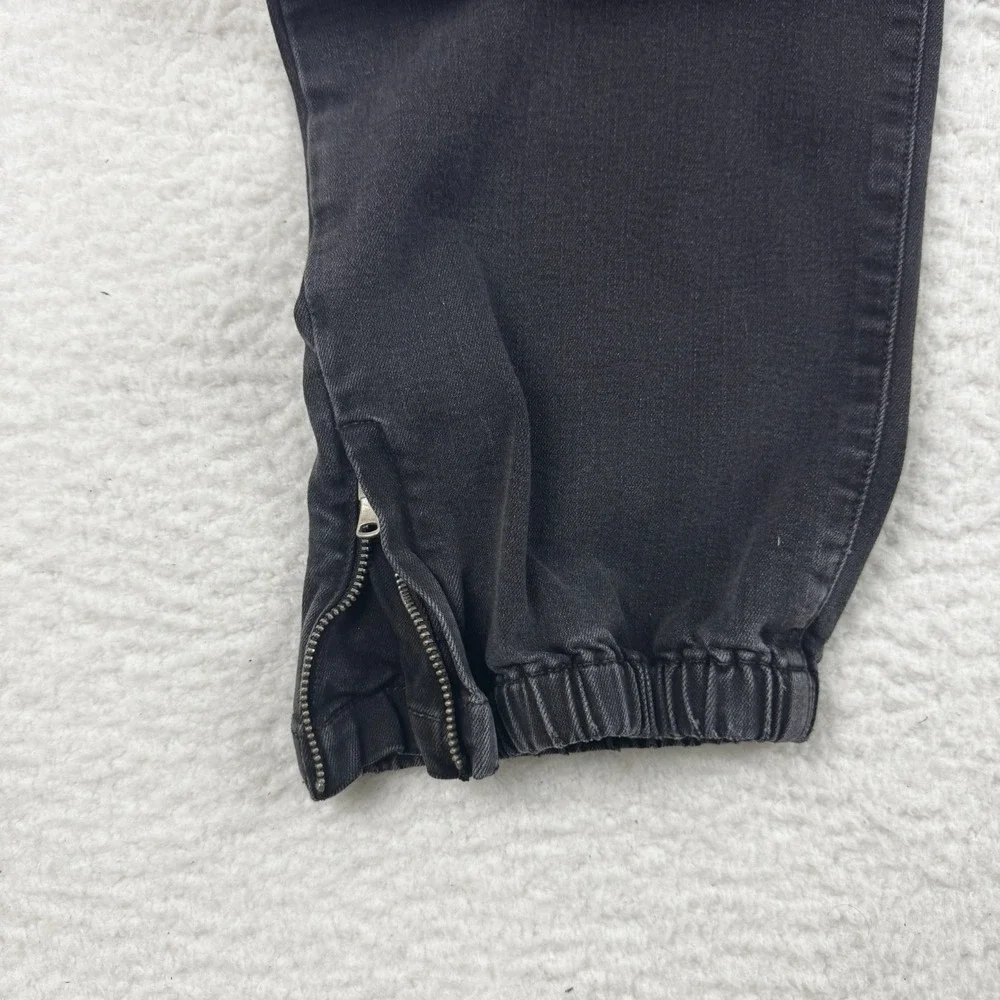 Paige Mayslie Jeans Womens 34 Black Denim‎ Mid Rise Rayon Stretch Ankle Zip
